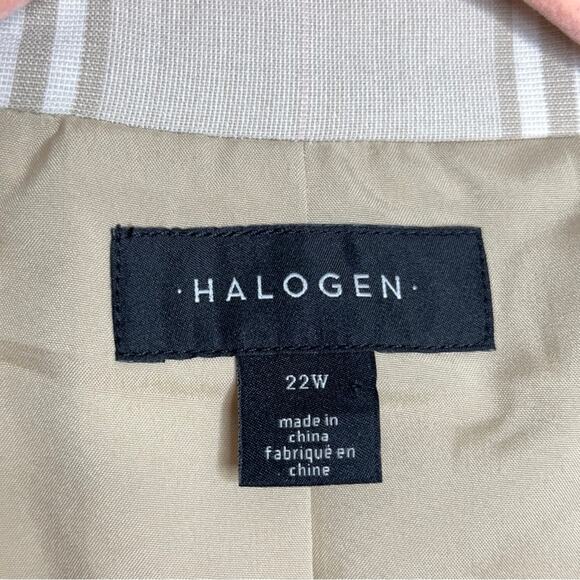 HALOGEN Single Button Blazer in Queens Plaid Pink Cream Tan Sz 22W {NN9} - Picture 5 of 7